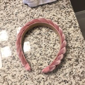 BRAND NEW Adorable braided velvet pink headband